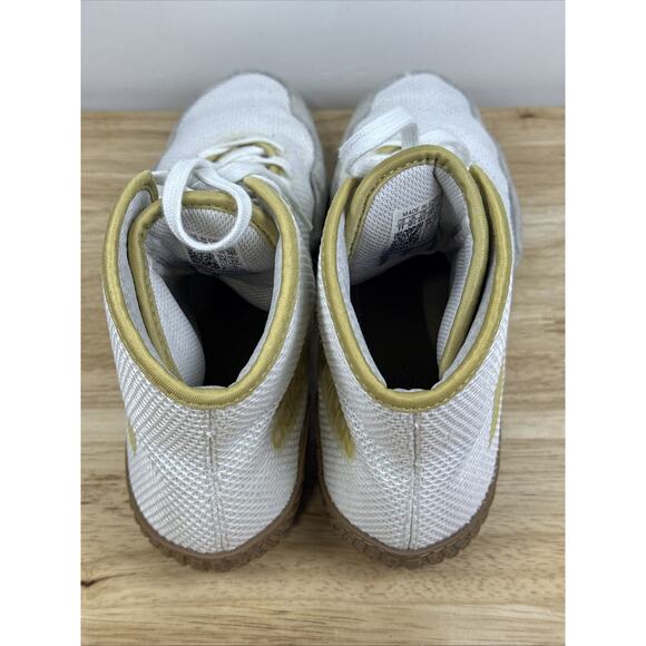 Adidas Tech Fall 2.0 Men\'s Wrestling Shoes White/Gold FZ5389 Men\'s Size 11